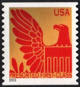 SC#3793 25¢ Eagle Coil Single (2003) Used