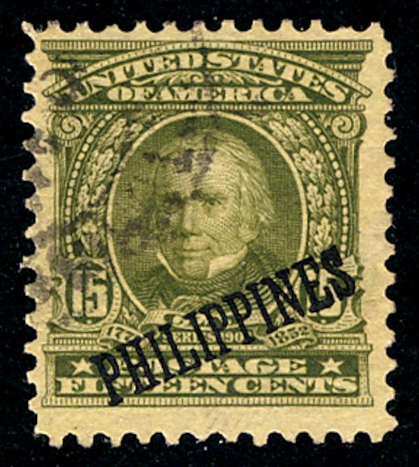 US Philippines #235 15c Clay, VF used, nice light cancel, Choice Stamp!