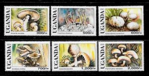 UGANDA Sc#1740-1745 MUSHROOMS Mint Never Hinged Complete Set