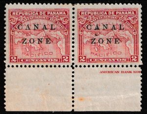 CANAL ZONE SCOTT 10, UNUSED HINGED PAIR