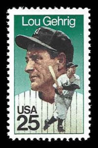 PCBstamps   US #2417 25c Lou Gehrig, MNH, (6)