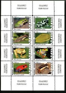 ABKHAZIA RUSSIA LOCAL SHEET FROGS AMPHIBIANS