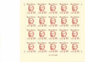 US 2196 - $5 Bret Harte Unused