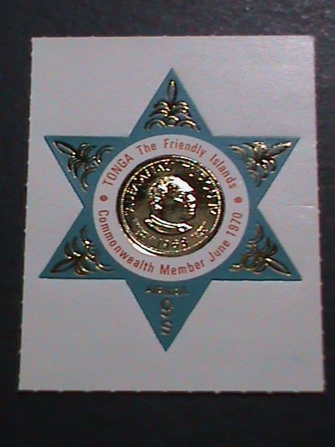 ​TONGA 1970 -SC#C76 KING TAUFA'AHAU TUPOU IV MEDAL- MNH-VERY FINE-KEY STAMP