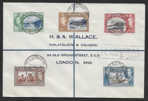 TRINIDAD & TOBAGO 1938 (22 Jul) Registered philatelic cover to - 14116