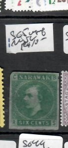 SARAWAK  (PP1808BB) BROOKE 6C  IMPERF PROOF SG 5 NGAI 