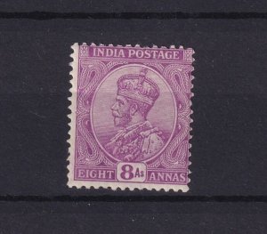 India KGV 1918 8 Annas SG181 MLH BP15878