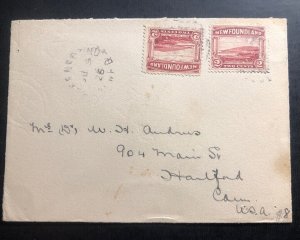 1926 Newfoundland Canada Cover To Stamford CT USA