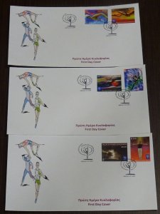 Greece 2004 Olympic Sports Unofficial SET of 3 FDC