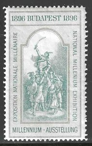 National Millenium Exhibition, 1896, Budapest, Hungary, Poster Stamp , N.H.