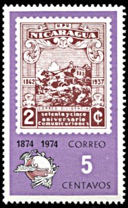 Nicaragua 942, MNH, Universal Postal Union Centennial