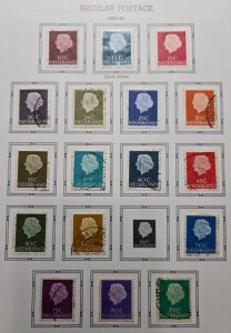 Stamp Europe Netherlands 1953-63 Queen Juliana #344-47,347a,348-55, 357-60 used