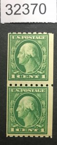 US STAMPS #410 MINT OG NH PAIR PASTE-UP LOT #32370