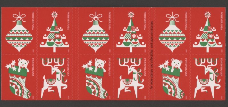 2020 US Scott # 5526-5529 (5529b)  Booklet of 20 Holiday Delights Forever Stamps
