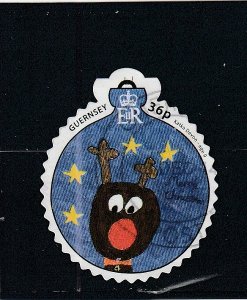 Guernsey  Scott#  1268  Used  (2014 Rudolph The Red Nosed Reindeer)