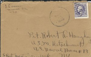 Mineral, Va to U.S. Marine Det., Naval Base #13 (Azores Islands) 1918 (M5507)