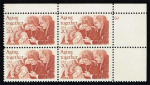 US #2011 Aging Together P# Block of 4; MNH (1.75)