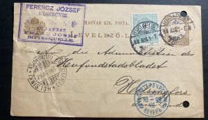 1898 Budapest Hungary Stationery Postcard Cover To Helsinki Finland