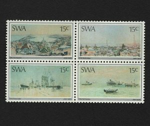 EDSROOM-6420 South West Africa 380-383 MNH Schroder Paintings Block of 4