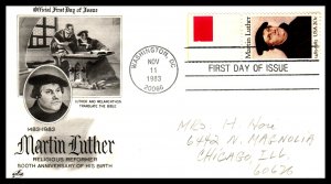 US 2065 Martin Luther Artcraft Pencil FDC