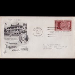 U.S.A. 1948 - FDC-955 Mississippi Terr