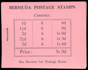 Bermuda SGSB1 Cat£140, 1948 5sh unexploded booklet, never hinged