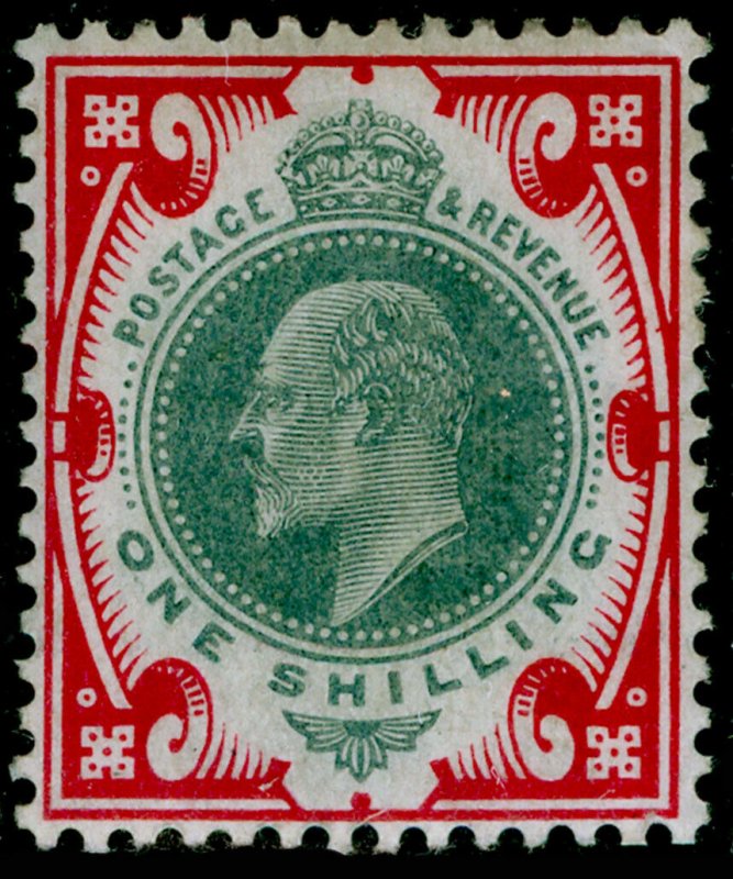 SG257 SPEC M45(-), 1s dull green & deep bright carmine, M MINT. HENDON CERT