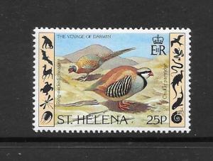 BIRDS - ST HELENA #370 CHUKAR PARTRIDGE MNH