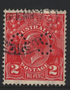 Australia Sc#71 Used - perfin OS