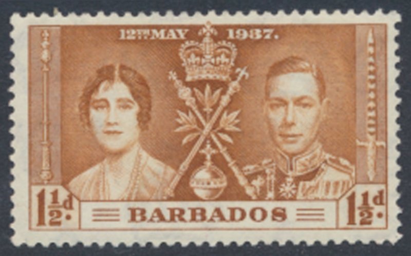 Barbados SG 246 SC#  191  MNH  Coronation 1937  see details & scans    