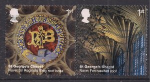 GB 2017 QE2 1st x 2  Windsor Castle St Georges Chapel SG 3926 - 3927 S/A  ( F...