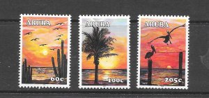 BIRDS - ARUBA #265-7 MNH