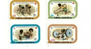 Turks and Caicos -1978-Commonwealth Games- Canada -Set of Four-MNH(Scott#355-8)