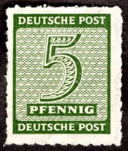 1945, Germany, 5pf, MH, Mi 116CX (Rouletted 9½-10)