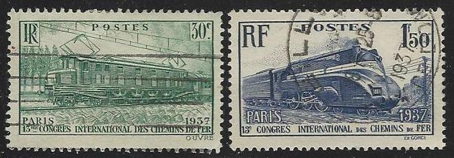 France #327-328 Used Full Set of 2 Trains (U3)