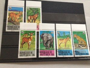 Upper Volta African Wildlife cancelled  vintage stamps Ref 65592