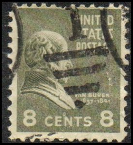 United States 813 - Used - 8c Martin Van Buren (1938) (6)