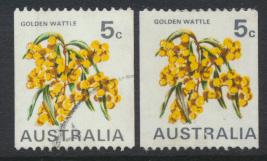 Australia  Sc# 439C Flowers Golden Wattle with paper variety Used see details 
