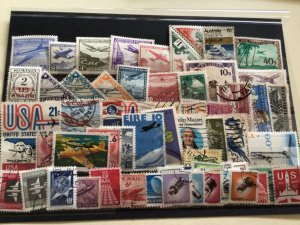 Worldwide Air related mint never hinged & used stamps Ref A4594