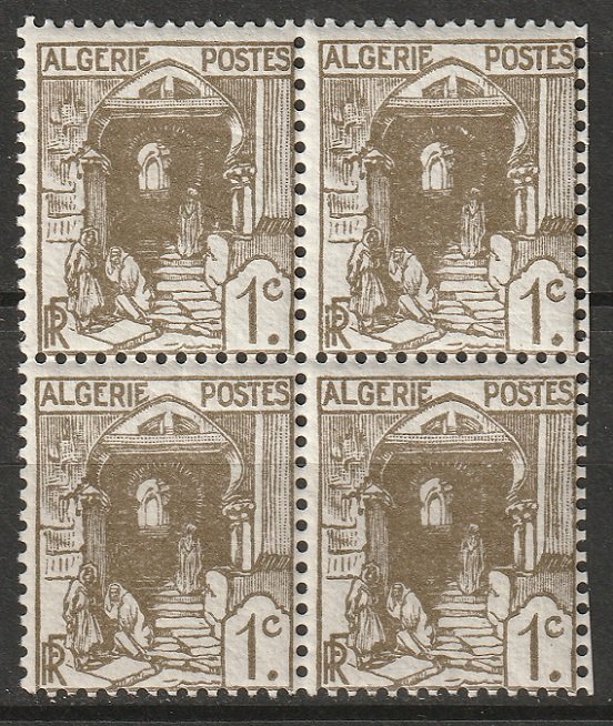 Algeria 1926 Sc 33 block MNH**