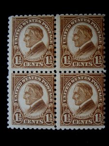 US - SCOTT# 582 - BLOCK 4 - MNH - CAT VAL $52.00