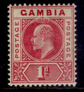 GAMBIA EDVII SG46, 1d carmine, M MINT. Cat £16.