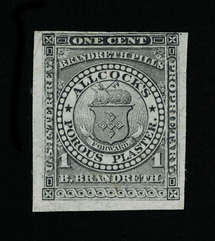 GENUINE SCOTT RS35b PRIVATE DIE BRANDRETH ALLCOCKS MEDICINE ON SILK PAPER #14253