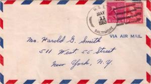 United States Ships 2c Adams and 4c Madison Prexie 1953 U.S.S. Baltimore Type...