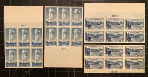 US Stamps - SC# 760 & 761 - MNGAI - Matched Plate Blocks Of 6 - SCV = $125.00