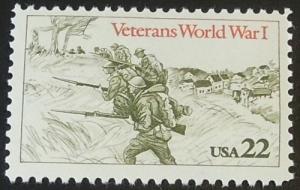 1985 22c Veterans World War I Scott 2154 Mint NH