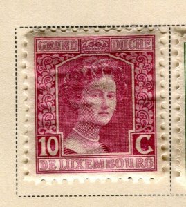 LUXEMBOURG; 1914 early Charlotte issue fine Mint hinged 10c. value