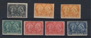 7x Canada Victoria Jubilee stamps #50-1/2c 2x51 52 2x53 54-U Guide Val = $170.00