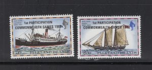 Falkland Islands  #352-53  (1982 Commonwealth Games set) VFMNH CV $0.75