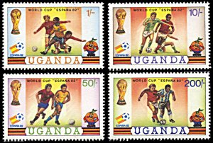 Uganda 327-330, MNH, World Cup Football Championship, Spain